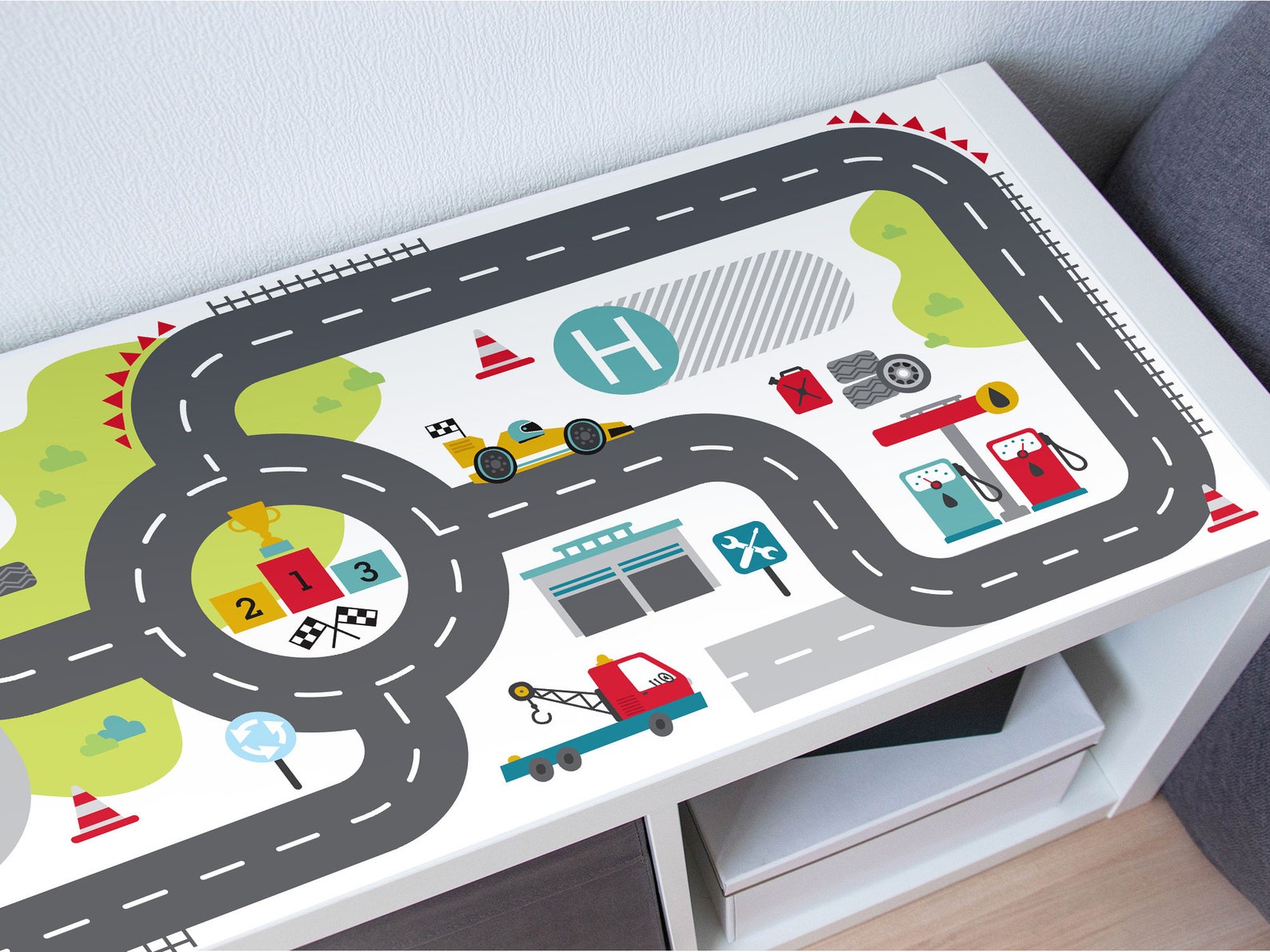 Printable RACE TRACK Formula 1 Play mat car Kids table Road | Etsy