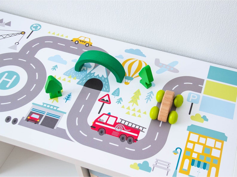 Printable RACE TRACK Play Mat Car City Street Kids Table Etsy