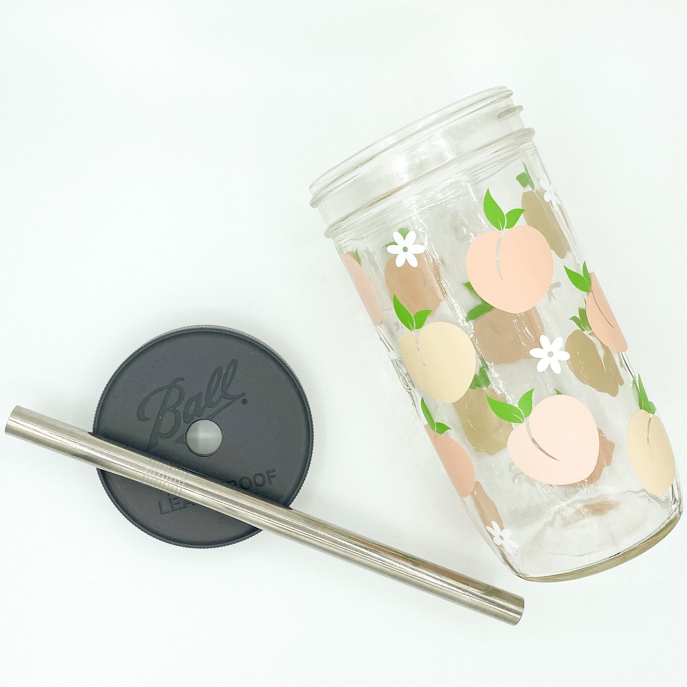 Graduated Clear Bubble Glass Jars with Glass Lids - Ruby Lane
