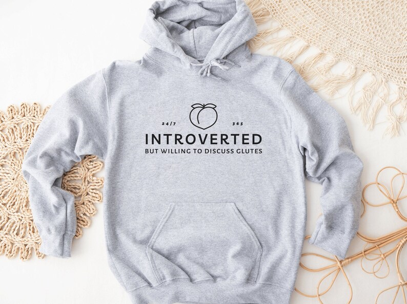 Sudadera con capucha para el gimnasio con glúteos introvertidos / Regalo divertido para levantamiento de pesas imagen 1
