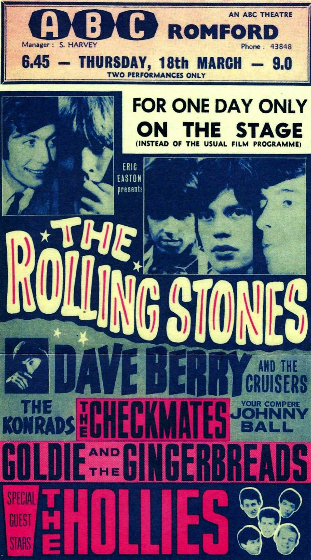 El póster de conciertos vintage de los Rolling Stones reprime | Etsy España