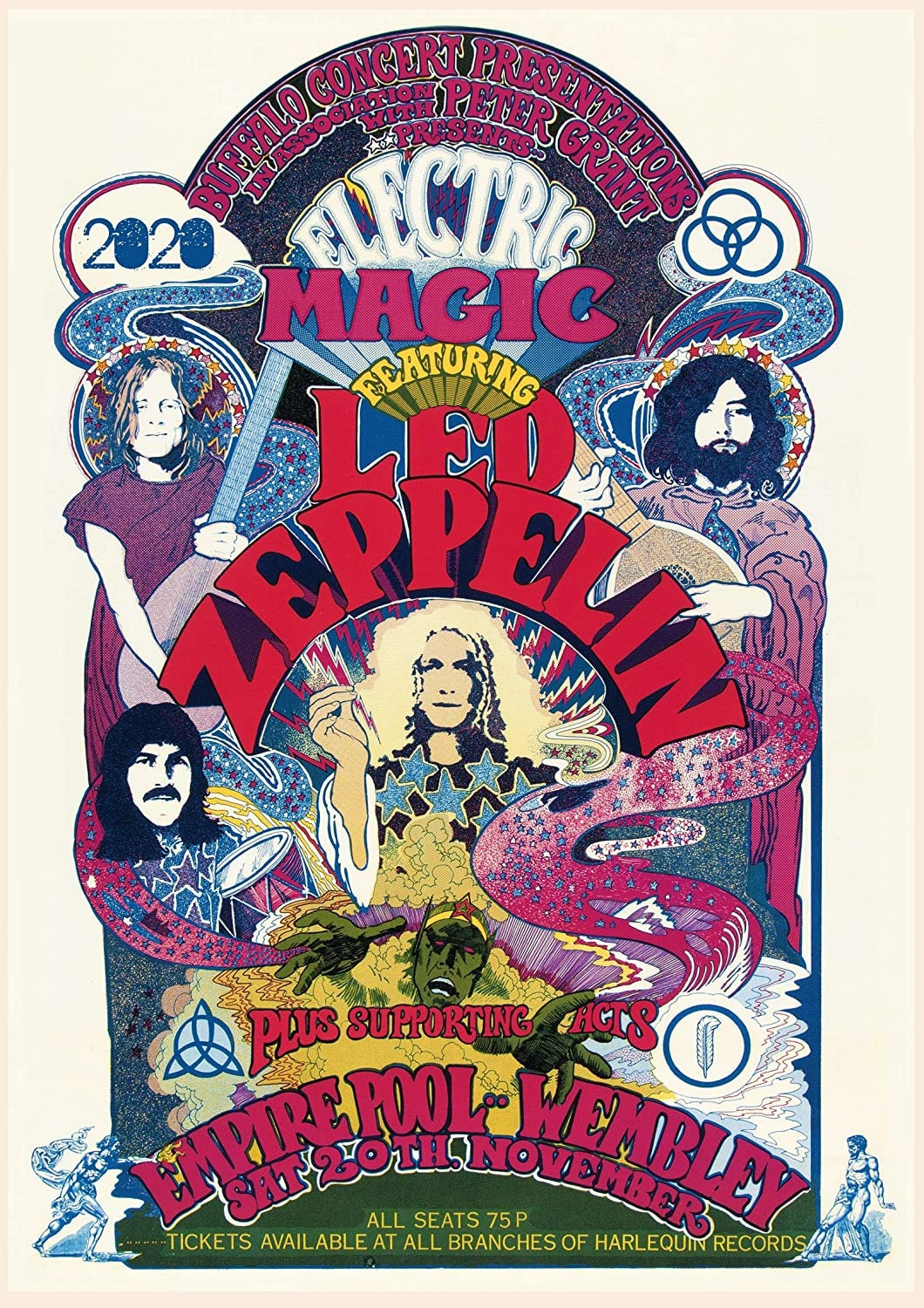 Led Zeppelin Tour Baltimore Civic Center 11X17 Concert Poster Led Zeppelin Tour Baltimore Civic Center 11X17 Concert Poster