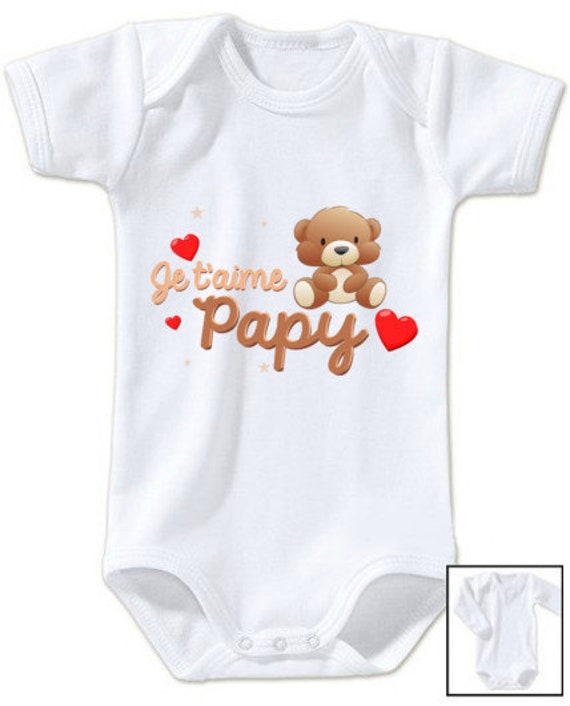 Baby Body I Love You Grandpa Brown Teddy PAP189 Etsy