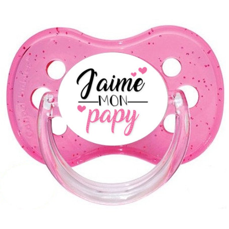 Sucette Tetine Bebe J 39 Aime Mon Papy Pois Fille Pap212