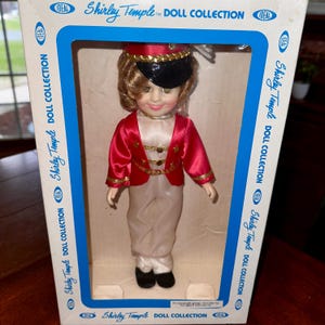 Shirley Temple Collectible Doll, IDEAL doll collection, "Poor Little Rich Girl" 1982, Original box, 12" tall,