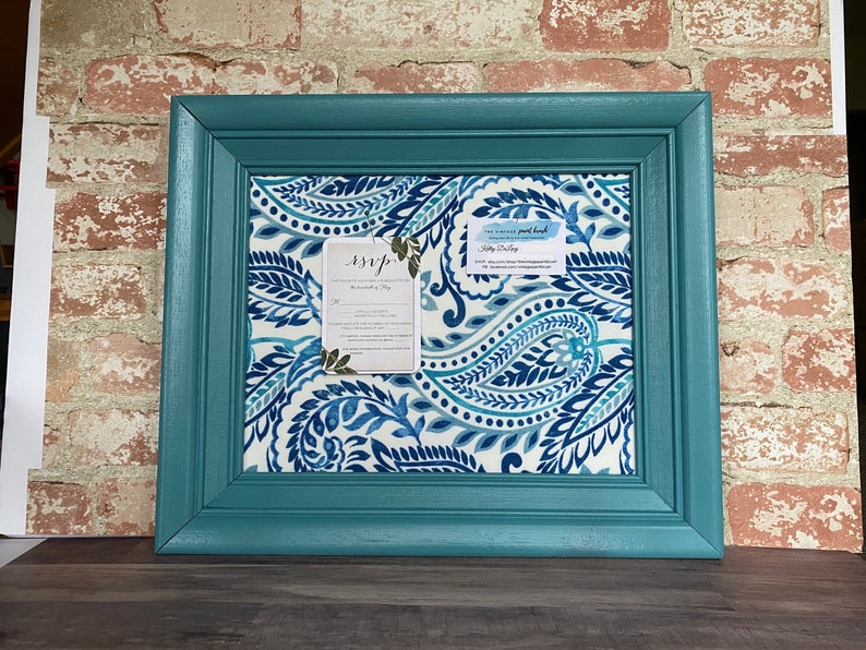 Fabric Pin Board Painted Vintage Frames Vintage Framed Pin Etsy