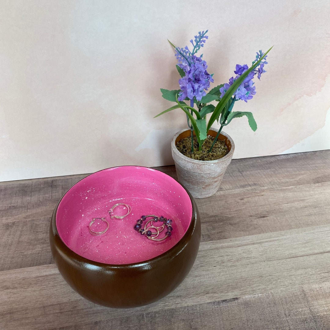 Ring Dish, Key Dish Entryway, Wood Trinket Dish, Catchall for Loose