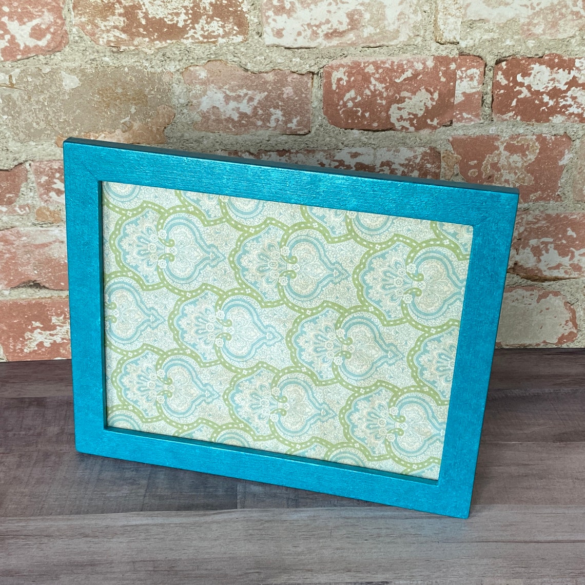 Metallic Turquoise Frames Turquoise Wall Frame Easel Back Etsy