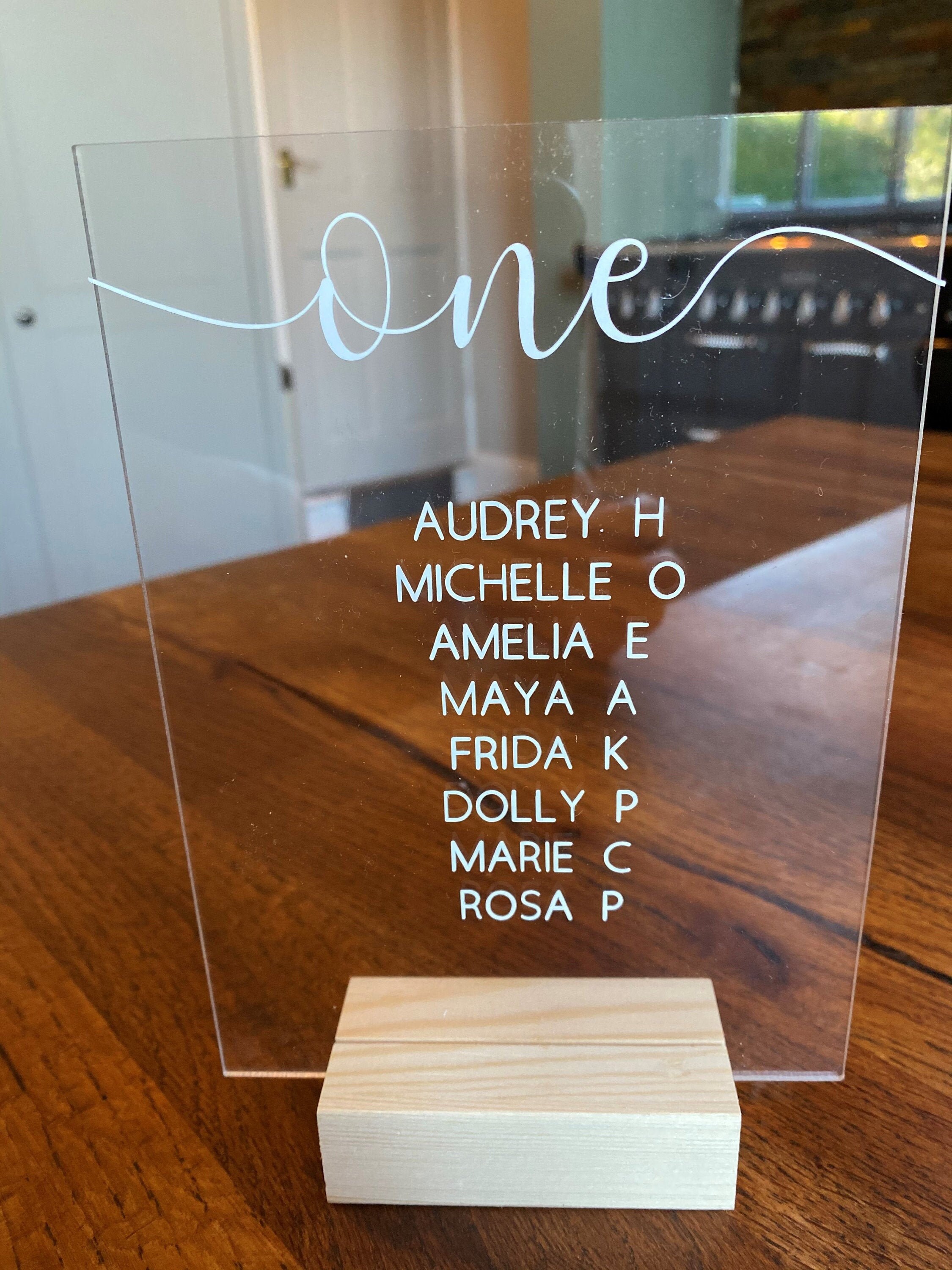 PERSONALISED/CUSTOM table numbers/place settings/seating plan Etsy