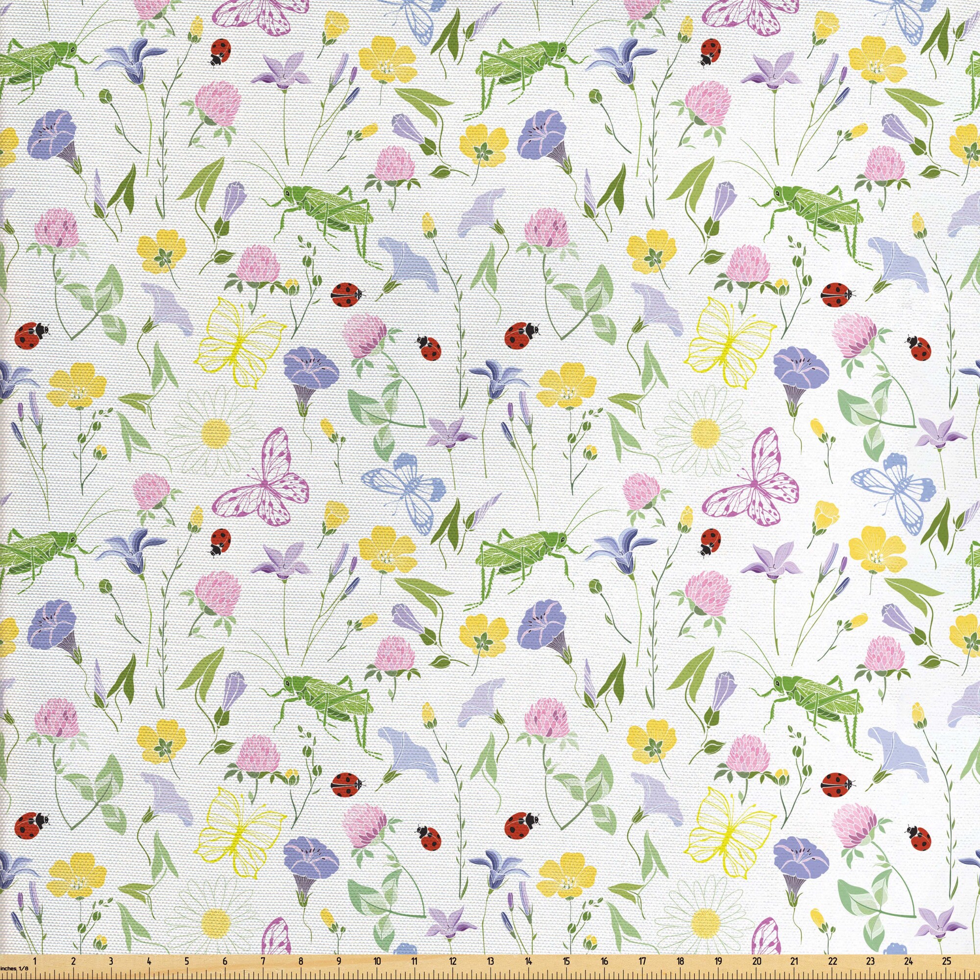 Ladybug Fabric by the Yard Green Shamrock Luck Charm Spring Etsy