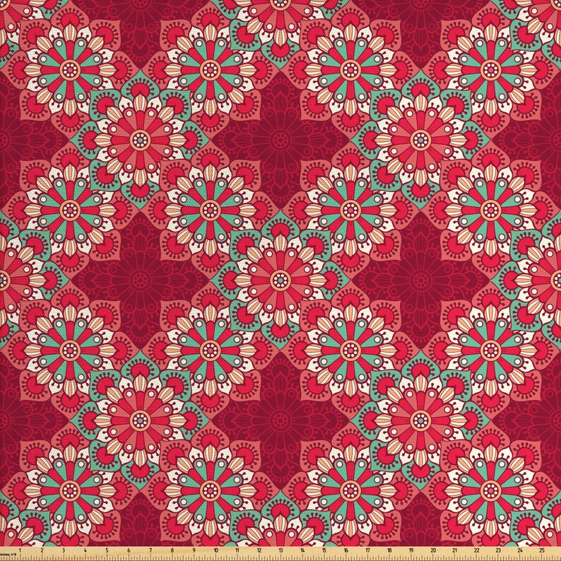 Mandala Fabric by the Yard Medallions Mantra Moroccan Ornate Etsy