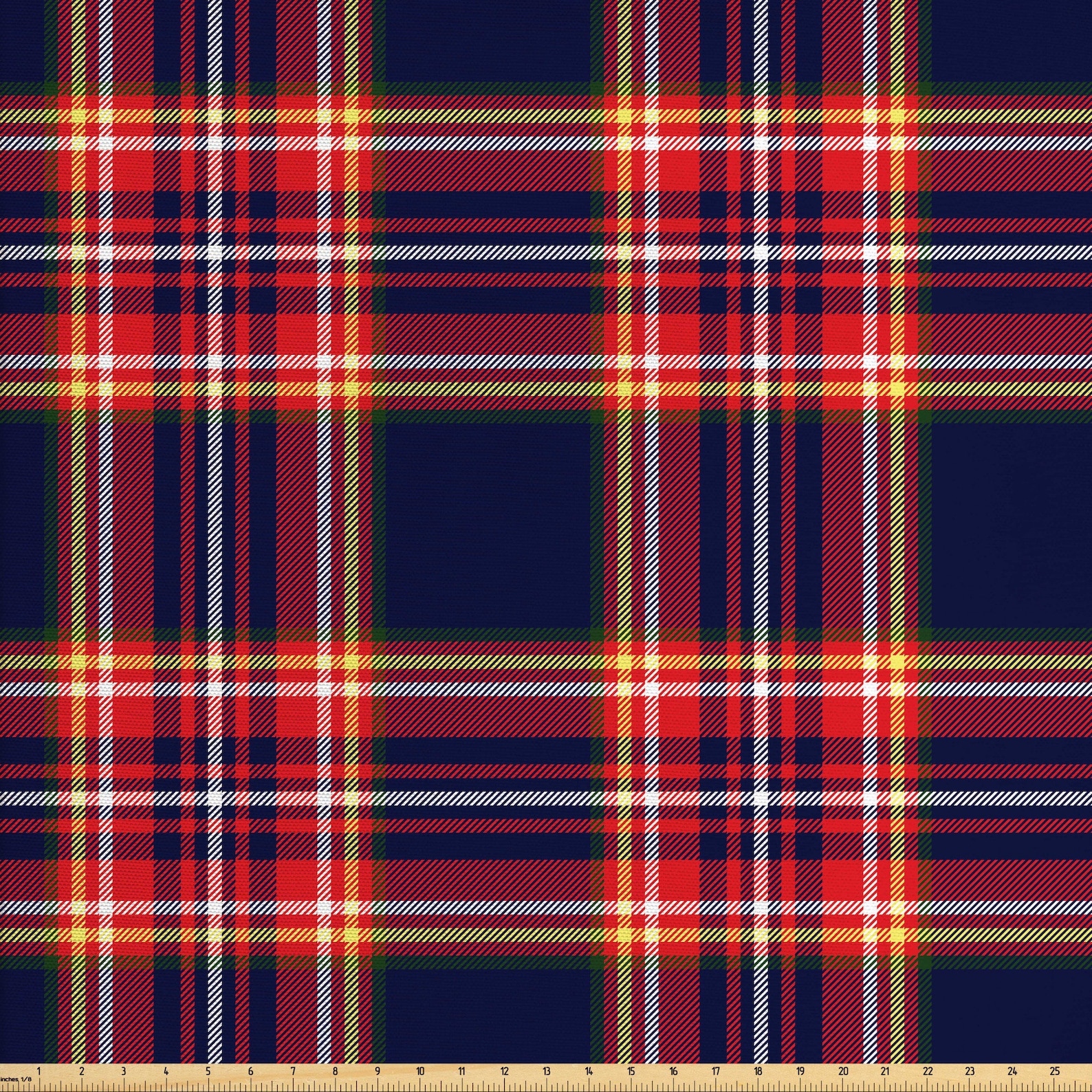 Plaid Fabric by the Yard Scottish Hunting Irish Checkered Etsy