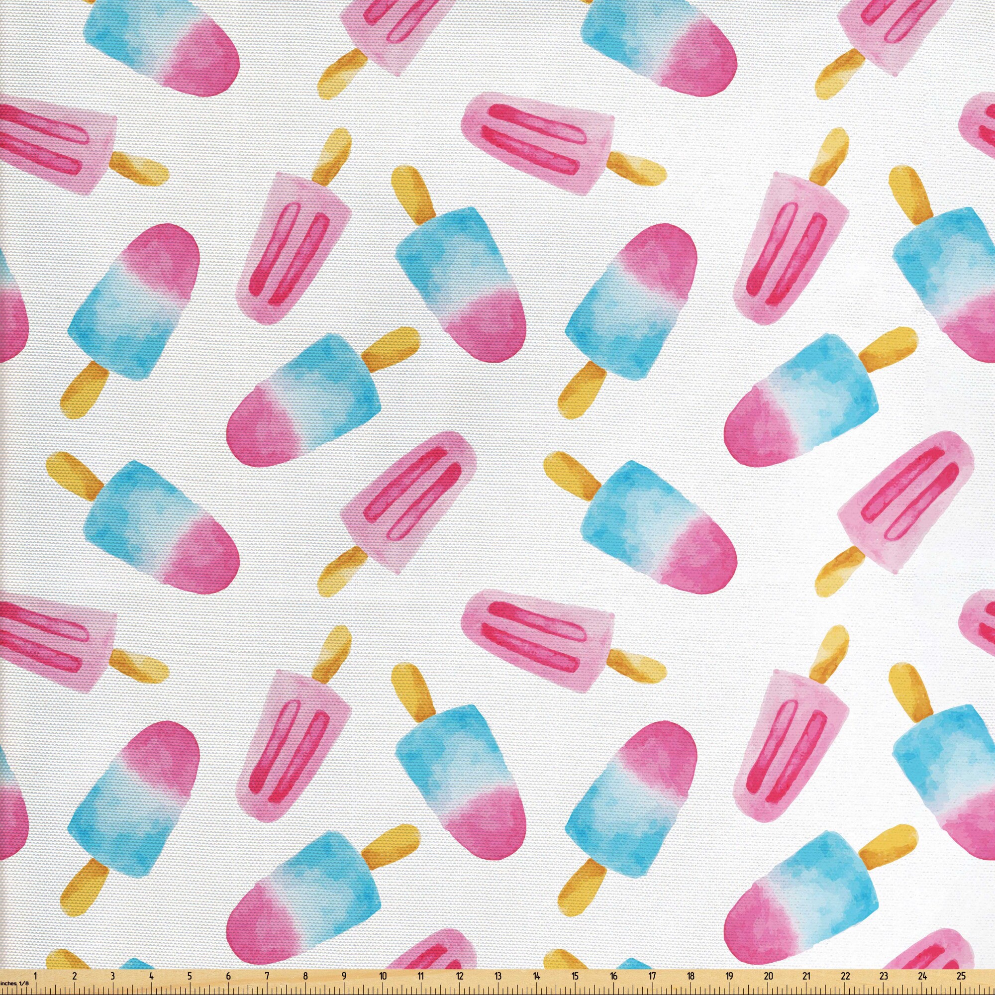 Ice Cream Fabric by the Yard Ice Cream Shop Cones Popsicles Etsy