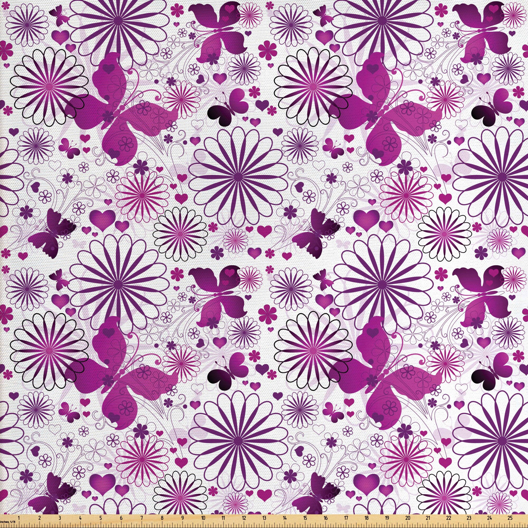 Butterfly Fabric By the Yard Roses Spring Colors Pink Floral Etsy