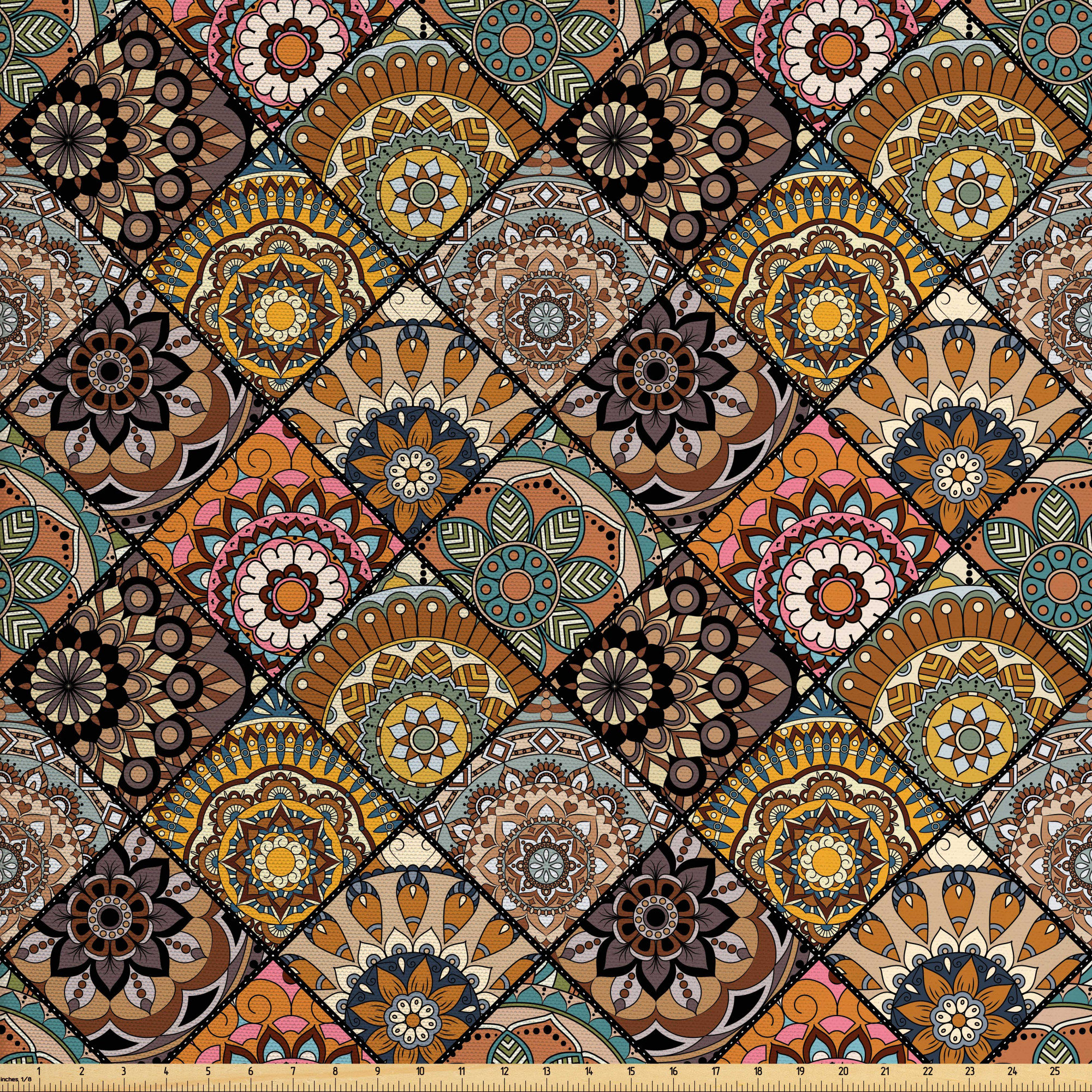 Moroccan Fabric by the Yard Kilim Bohemian Medallion Baklava Etsy UK