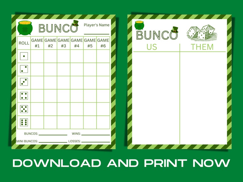 st patricks day bunco 400x150 pixels