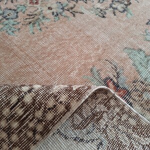 5x10 Vintage Turkish Rug: Wool and Cotton 1970s