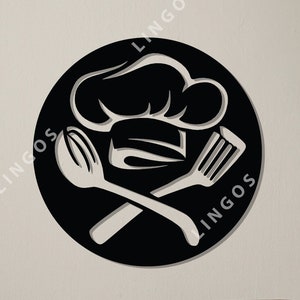 Chef Tools Vector: Kitchen Wall Decor, Laser Cut File (SVG, PDF, DXF, Cdr, Ai)