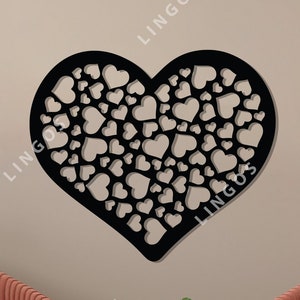 Heart Laser Cut Svg, DXF Files, Wall Sticker, Engraving Decal, Digital Vector,Silhouette, Cnc Cutting Router, Instand Download, PDF, Cdr,Aİ