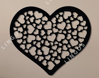 Heart Laser Cut File, Wall Decor, CNC Router (Digital Download)