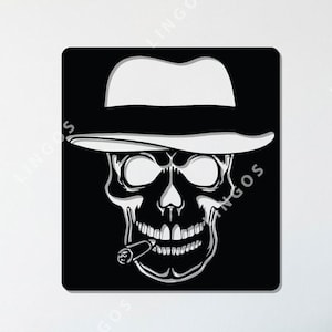 Skull with Hat Wall Decor: Laser Cut Files (Digital Download)