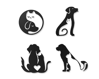 Dog Bundle SVG File, Cat Vector File, Vet Digital Files, Veterinary Pdf, DWG, DXF, Silhouette, Eps, Laser Cut, Cnc router, Plasma Cutting
