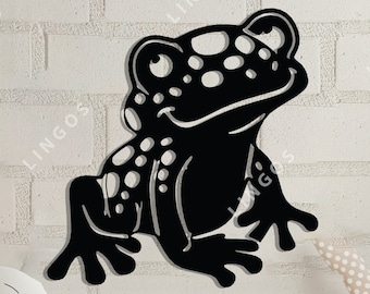 Frog Wall Decor: Laser Cut Animal Vector (Digital Download)