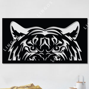 Tiger Design Vector Files: SVG, DXF, CNC Laser Cut (Digital Download)