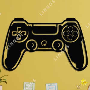Spielkonsole Vektor, Game Controller SVG, Spielzimmer Wandaufkleber, Laser geschnitten, Silhouette, Print geschnitten Dateien, DXF, Pdf, Cdr, EPS, Instant Download