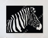 Zebra Design Laser Cut Files: Wall Art Stencil (Digital Download)