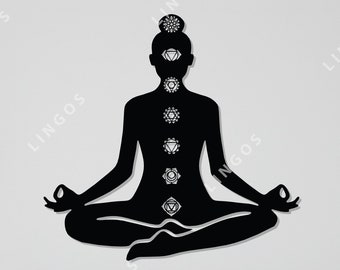 Chakra Design SVG DXF: Laser Cut Wall Art (Digital Download)