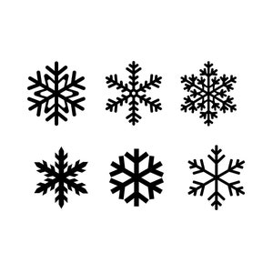 Snowflake SVG File: Snowfall Clip Art, CNC Laser Cut (Digital Files)
