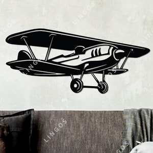 Vintage Airplane Wall Art: Aviation Vector, Laser Cut File (Digital Download)