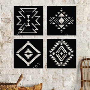 Aztec Pattern SVG, Ancient Symbols, Tribal Vector, Ethnic Wall Art, Geometric Silhouette, Instand Download, Southwest DXF, Cdr, Ai, PDF, Cnc