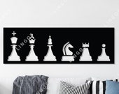 Chess Design Laser Cut Files, Wall Art (svg, dxf, cdr, ai, pdf)