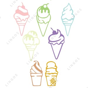 Ice Cream SVG Bundle: Summer Dessert Clipart (Digital Cut Files)