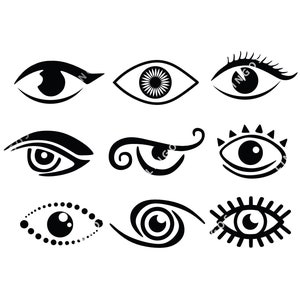 Eyes SVG File, Evil Eye Clip Art, Boho Eyes Vector, Mystical Symbol ...