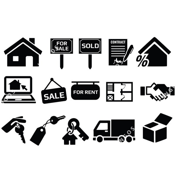 Estate Agent Vector, Real Estate Bundle Svg, Realtor PDF File, Housing Agents DWG, Turns To Sold Dxf, House Keys Eps, Sale Signs Clipart