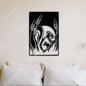 Squirrel Wall Art: Forest Animal Metal, Wood Cut File (Digital Files)