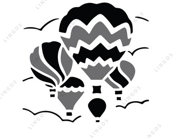 Heißluftballon Dekor SVG - Kappadokien Vektor DXF