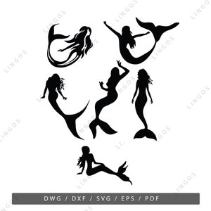 Mermaid SVG Bundle: Mythology Vector Illustrations (Digital Files)