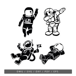 Funny Astronaut Vector: Space Clipart Illustrations (Digital Download)