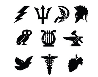 Greek Mythology Vector, Zeus SVG Bundle, Poseidon EPS File, Ancient Greece Laser Cut ,Dwg,Pdf,Dxf, Laser Cutting, Cnc Router, Plasma Cutting