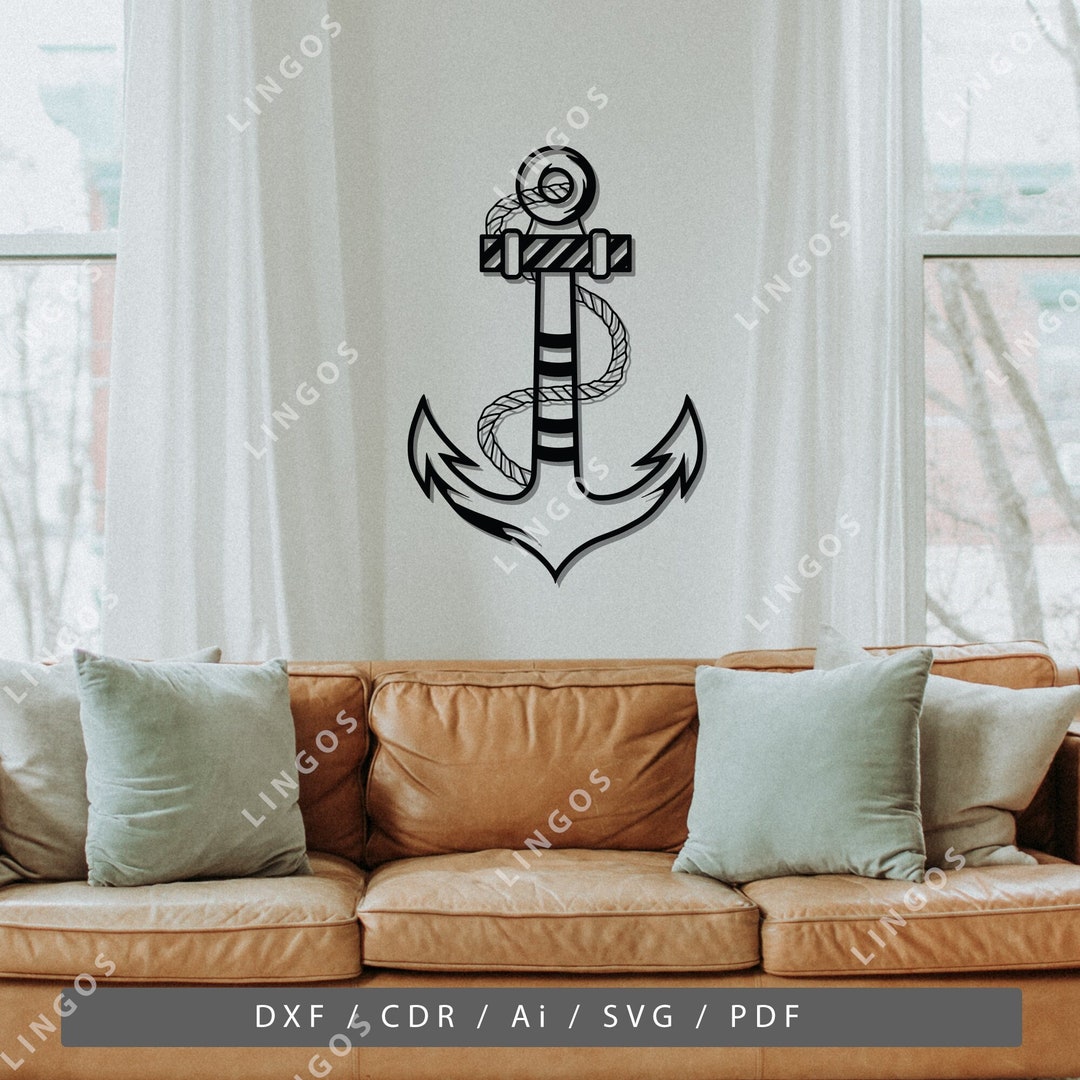 Anchor Design Laser Cut Files: SVG DXF CNC (digital Download) - Etsy