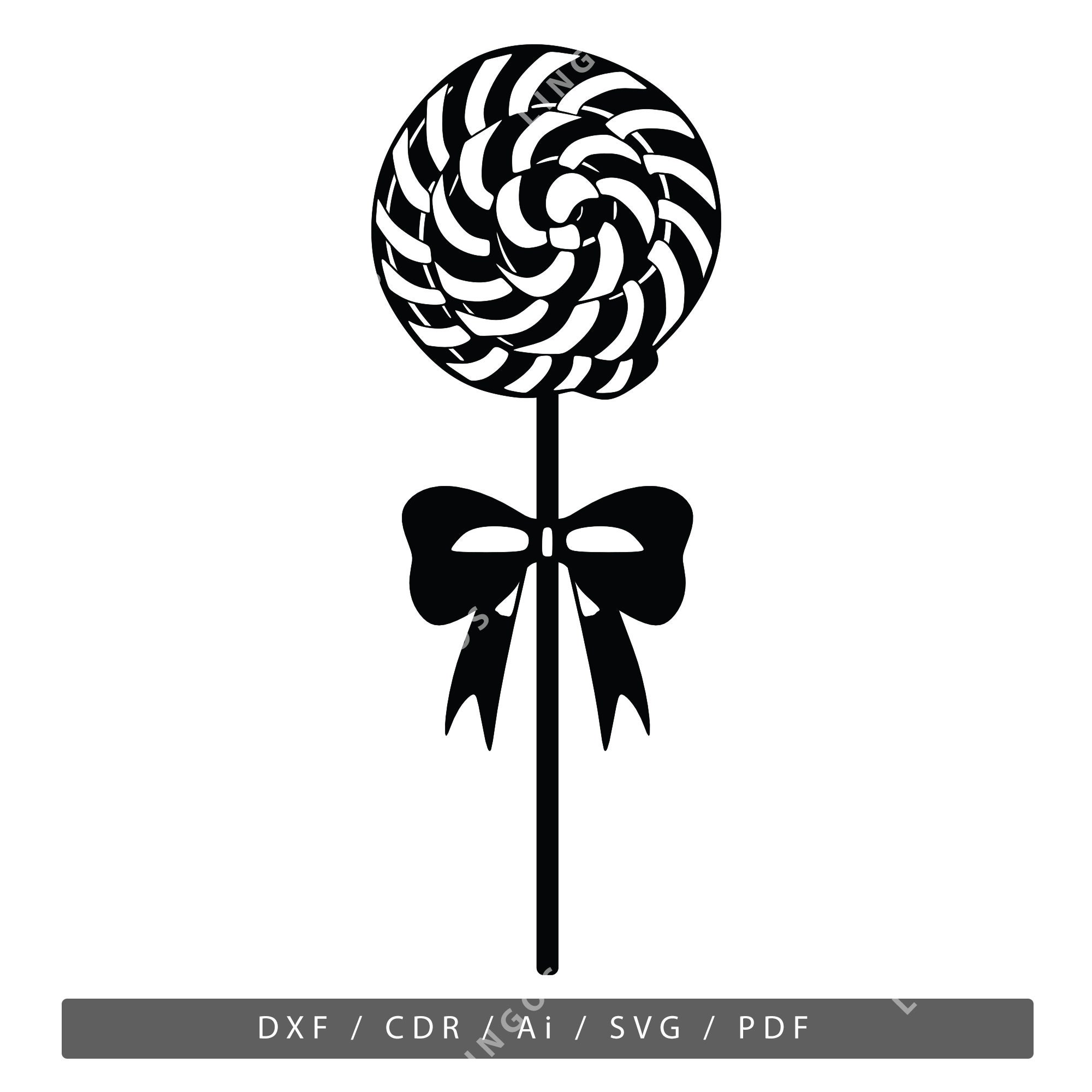 Lollipop SVG File Candy Silhouette Sucker Wall Decor DXF Etsy UK