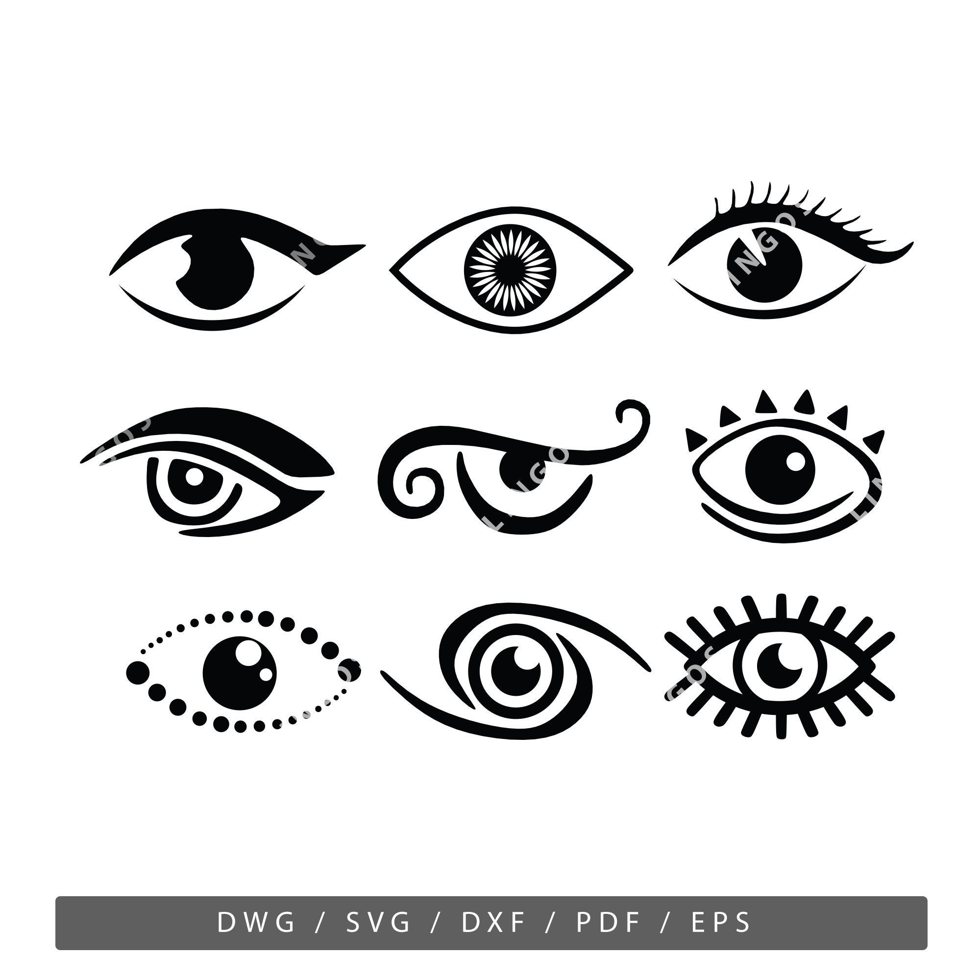 Eyes SVG File Evil Eye Clip Art Boho Eyes Vector Mystical - Etsy