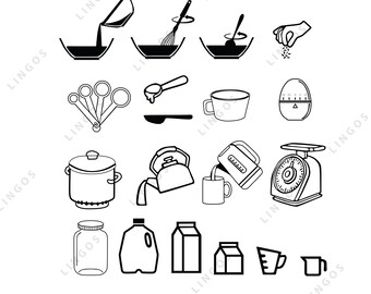 Küche Kochen Symbol Clipart | Koch - Vektorgrafik (PDF)