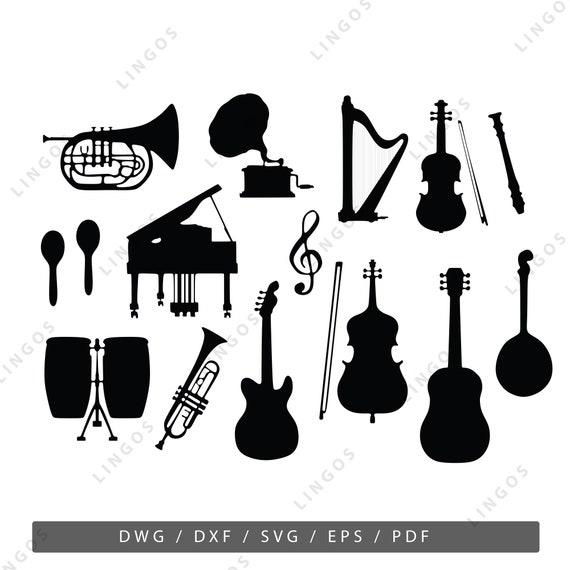Musical Instrument SVG Files, Music Vector Bundle (Digital Files)