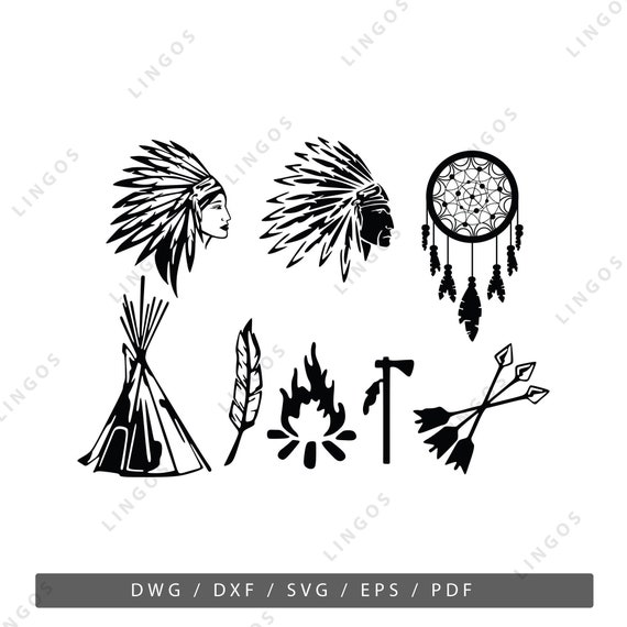 Dream catcher icon of native american with feather, silhouette