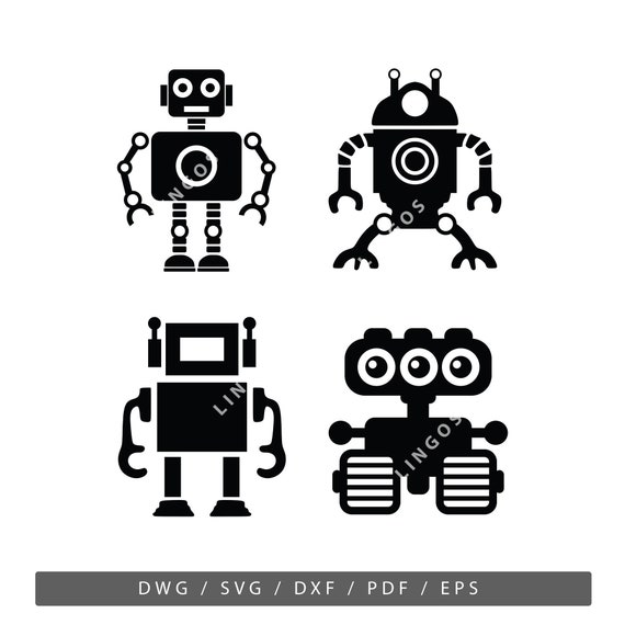 Robot Vector Machine SVG Bundle Robotics EPS File Laser Etsy